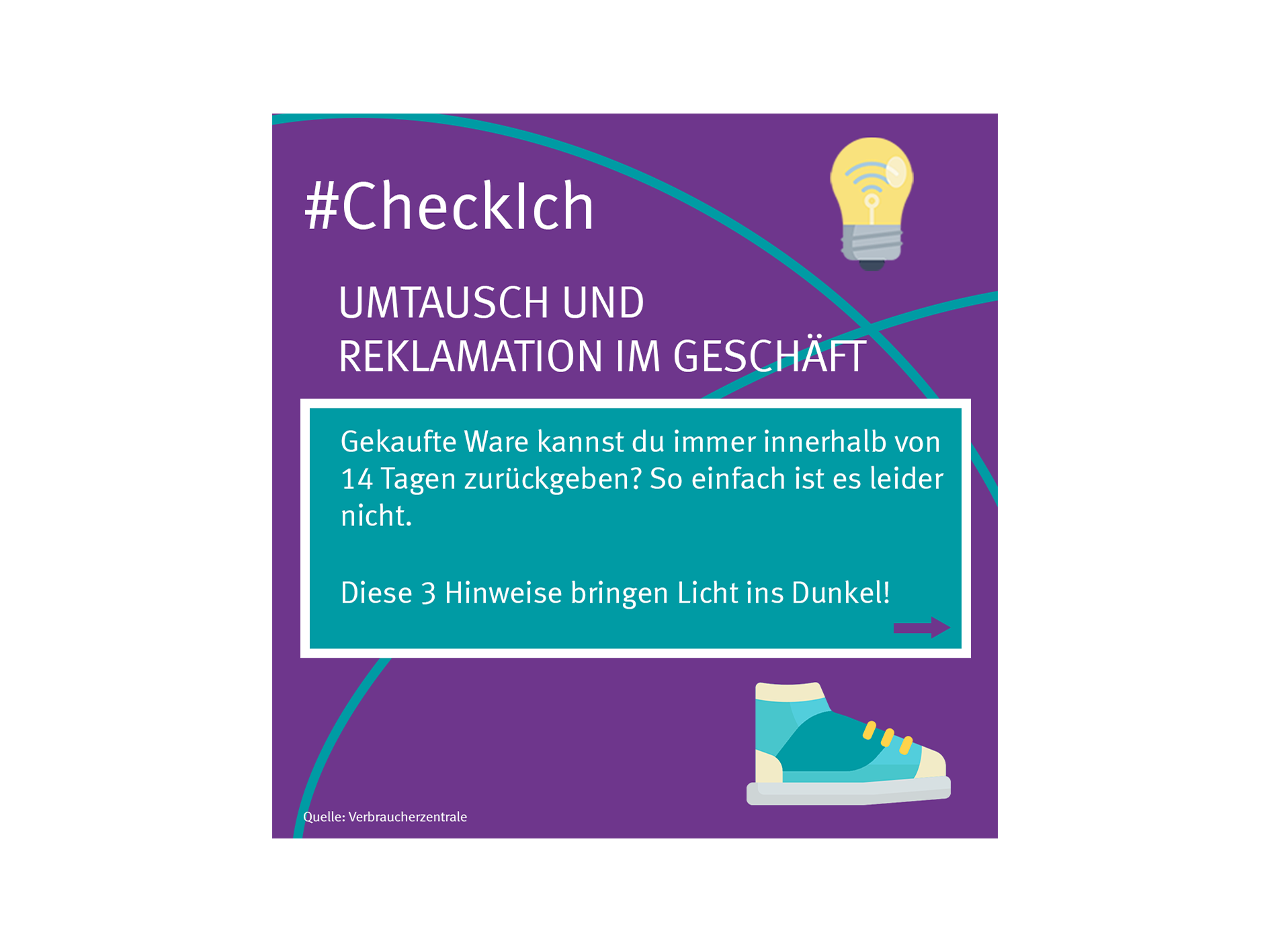 CheckIch Umtausch und Reklamation im Geschäft Verbraucherbildung.de